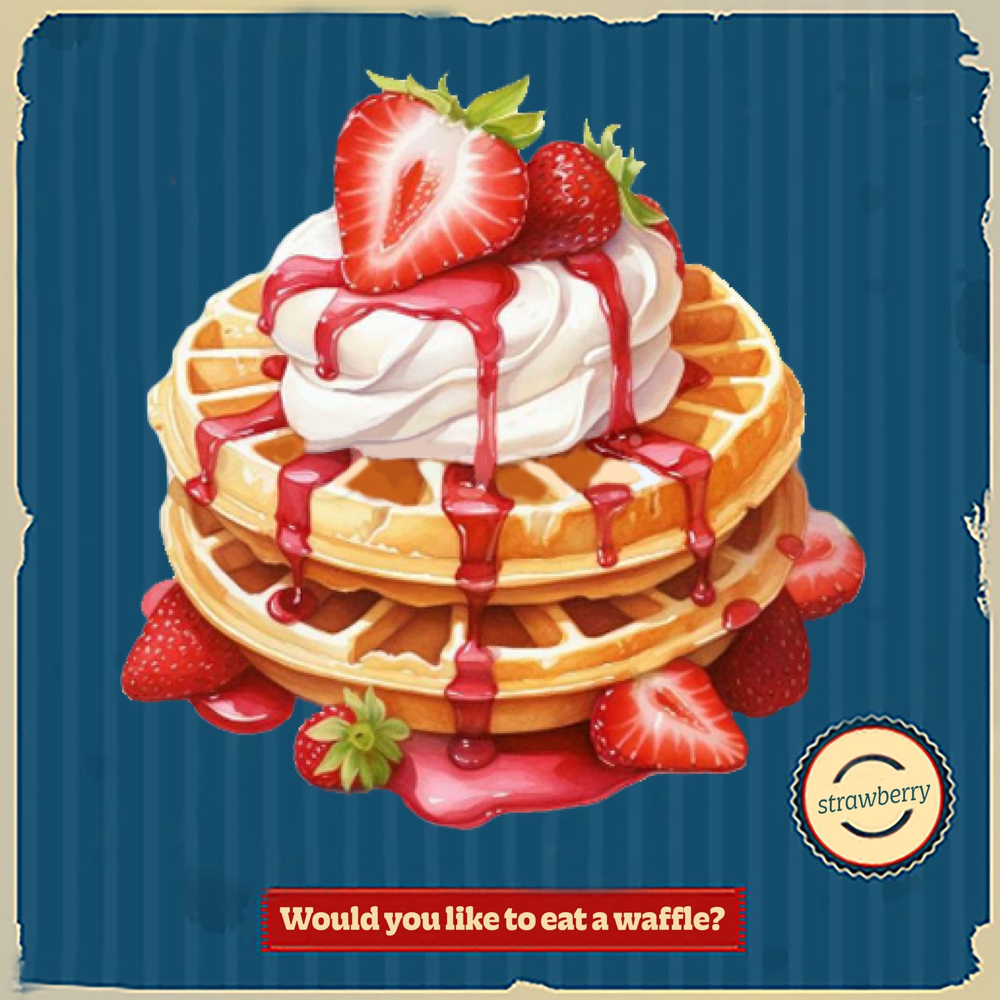 strawberry waffle (blue)