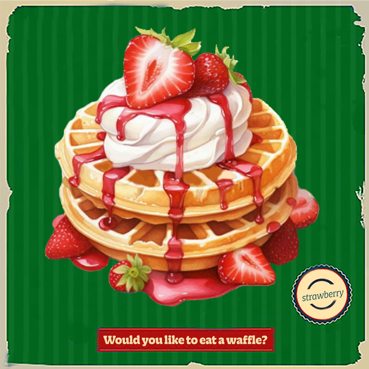 strawberry waffle (green)