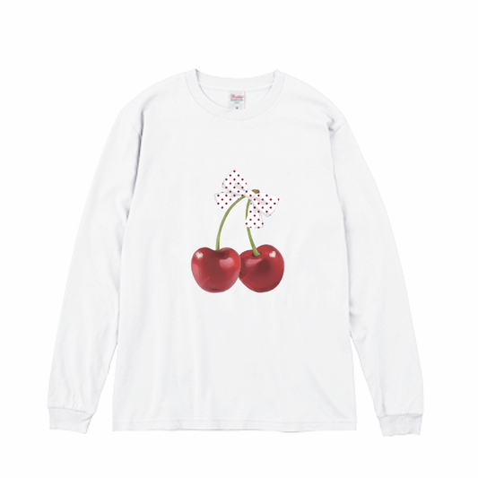 Big cherry (White) long tee